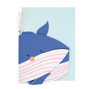 Meri Meri Whale Stand Up Card - Birthday