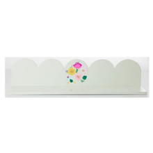 Load image into Gallery viewer, Wood Shelf, Off White With Hand Painted Flowers
