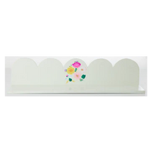 Load image into Gallery viewer, Wood Shelf, Off White With Hand Painted Flowers