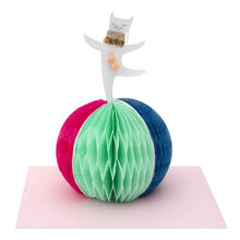 Load image into Gallery viewer, Meri Meri Card Stand Up Circus Cat Happy Birthday
