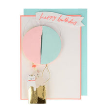 Load image into Gallery viewer, Meri Meri Meri Honeycomb Air Balloon Hanging Card Happy Birthday