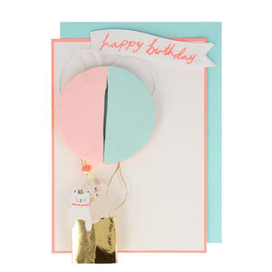 Meri Meri Meri Honeycomb Air Balloon Hanging Card Happy Birthday