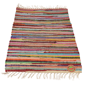Recycled Multi-Coloured Rag Rug