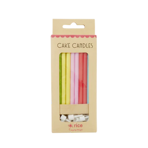 Cake Candles Assorted Colours - Box Of 2
