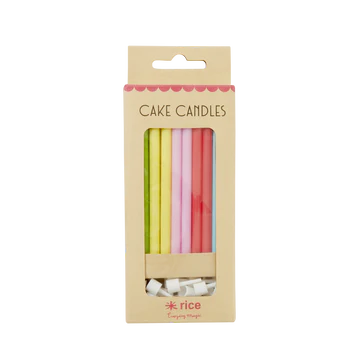 Cake Candles Assorted Colours - Box Of 2
