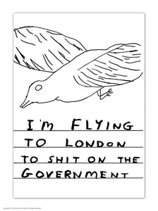 David Shrigley Postcard, Shit on Government