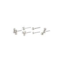Load image into Gallery viewer, SOLIDARITY Bubbles Eardstuds Multi- Set Silver Plated by Pilgrim