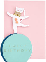 Load image into Gallery viewer, Meri Meri Card Stand Up Circus Cat Happy Birthday