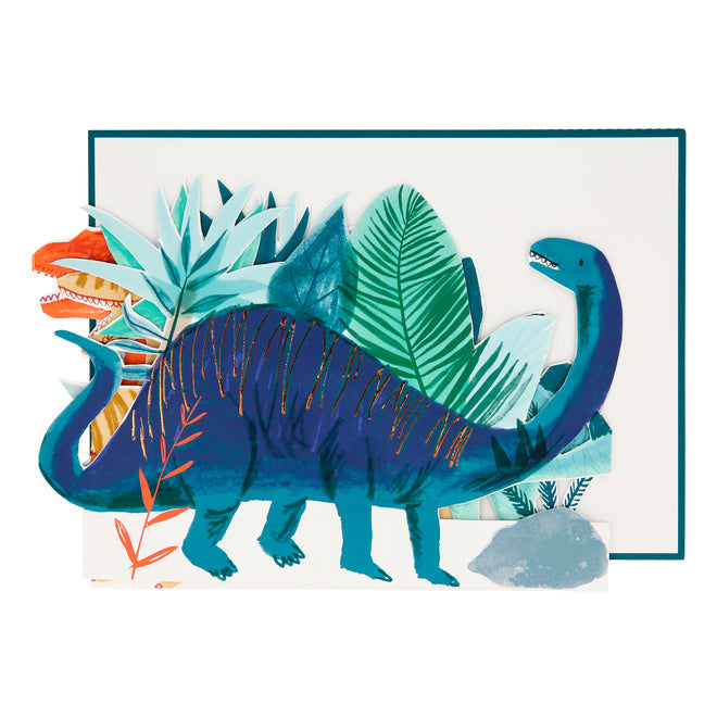 Meri Meri Dinosaurs Concertina Happy Birthday Card