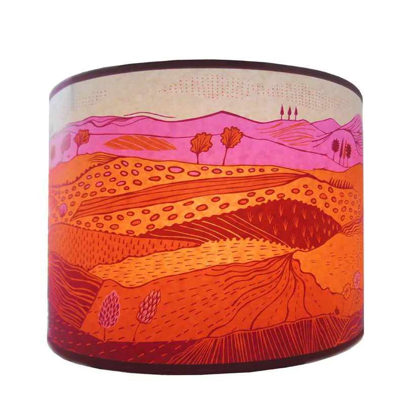 Landscape Lampshade, Pink by Lush Designs