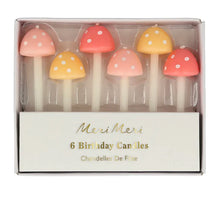 Load image into Gallery viewer, Mushroom Birthday Cake Candles by Meri Meri
