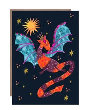 Load image into Gallery viewer, Dragon Carnival Greeting Card by Hutch Cassidy
