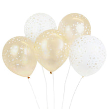 Load image into Gallery viewer, Gold and White Printed Balloons by Talking Tables