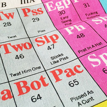 Load image into Gallery viewer, Modern Toss Tea Towel, Periodic Table of Swearing