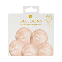 Load image into Gallery viewer, Rose Gold Happy Birthday Balloons by Talking Tables
