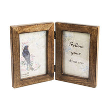 Load image into Gallery viewer, Double Dark Wood Photo Frame - Gazebogifts