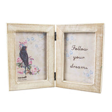 Load image into Gallery viewer, Double White Wood Photo Frame - Gazebogifts