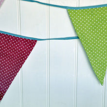 Load image into Gallery viewer, Spotty Cotton Party Bunting - Gazebogifts