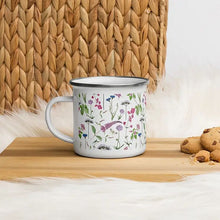 Load image into Gallery viewer, Enamel Mug - Butterfly Garden Design