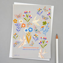 Load image into Gallery viewer, Birds &amp; Butterflies Card by Elvira Van Vredenburgh
