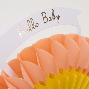Meri Meri Honeycomb Rainbow Card - New Baby