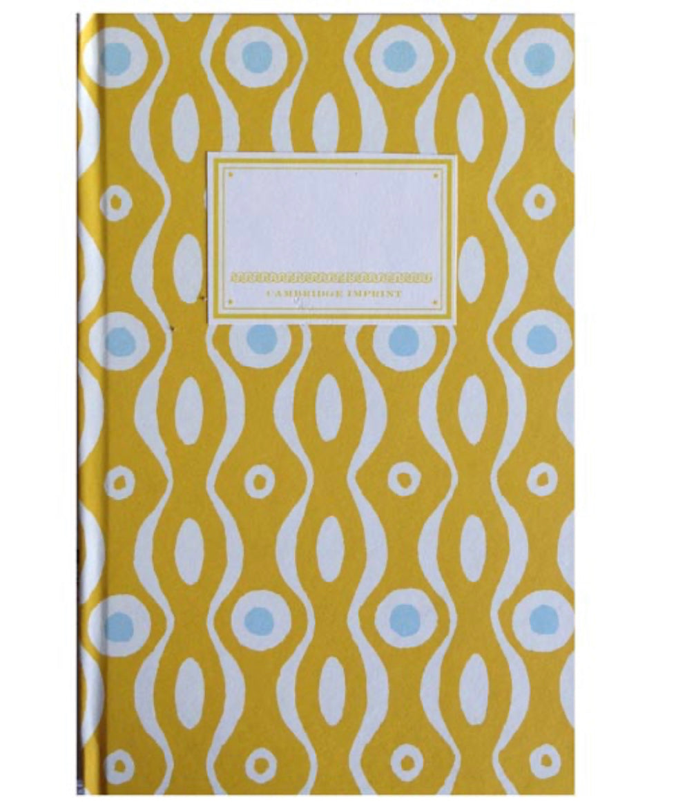 Hardback Notebook, Persephone Mustard and Turquoise by Cambridge Imprint