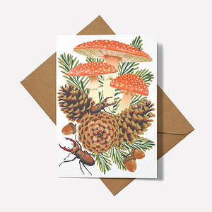 Fly Agaric Greeting Card by Printer Johnson