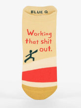 Load image into Gallery viewer, Working That Sh*t Out Sneaker Socks by Blue Q