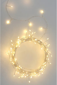 Cluster Light String , Mains Operated - 15 metres  - Silver