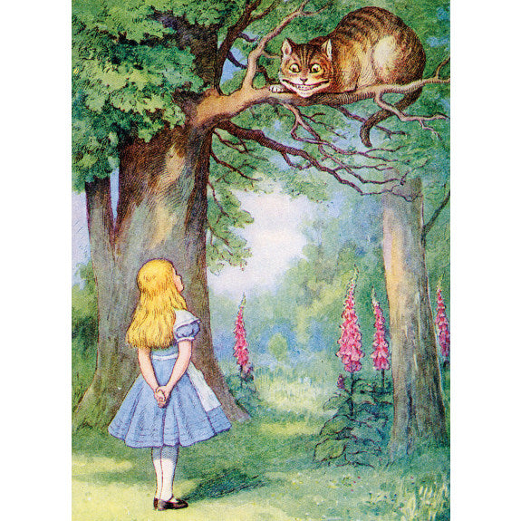 Alice and the Cheshire Cat -Card