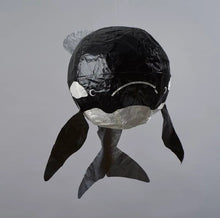 Load image into Gallery viewer, Japanese Paper Balloon Black Whale by Petra Boase