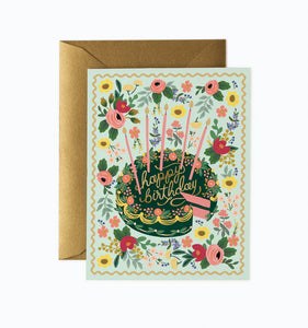 Floral Cake Birthday Card by Rifle Paper Collection back