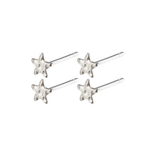 Load image into Gallery viewer, REGINA Star Stud Earrings Set of 2 Silver-Plated by Pilgrim