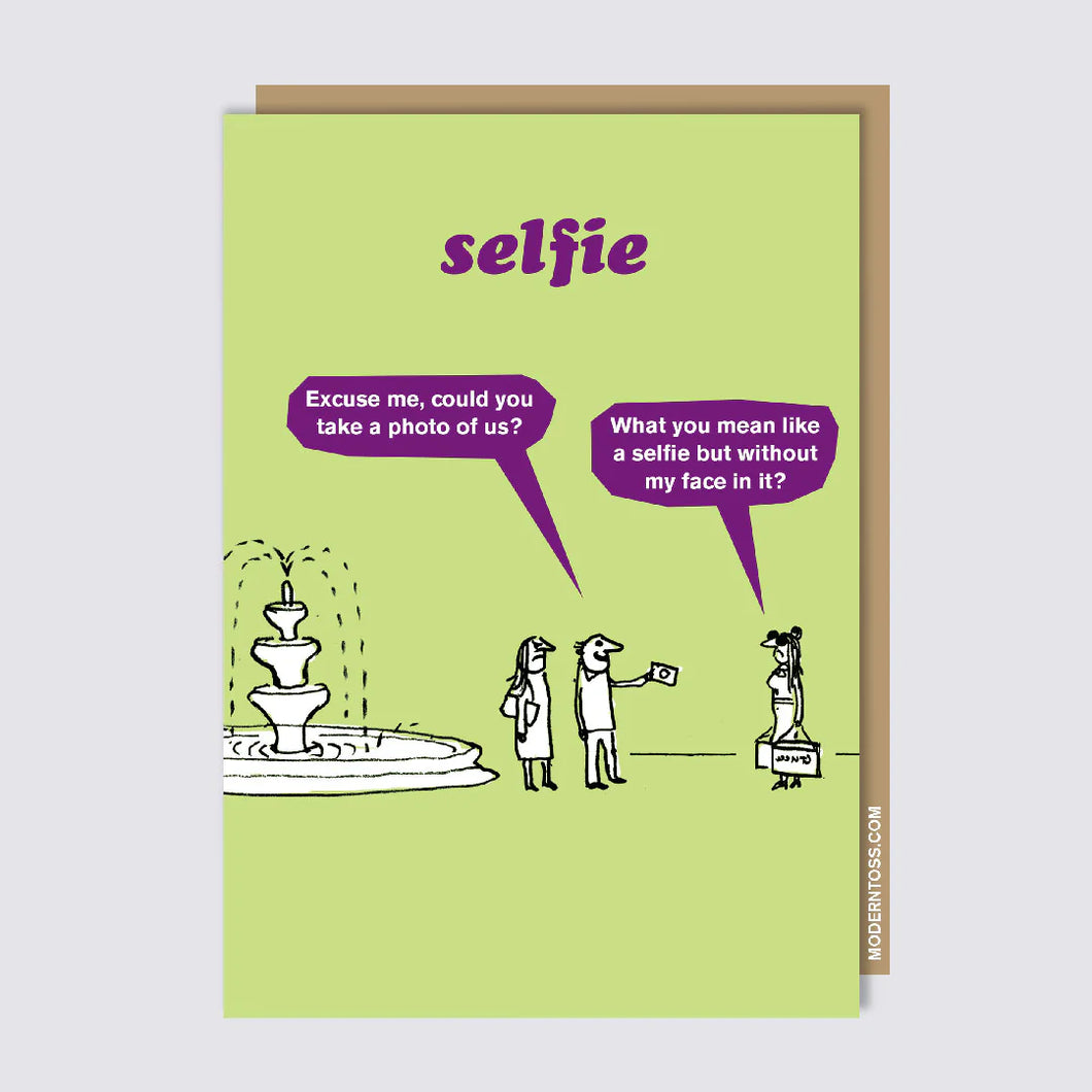 Modern Toss Card, Selfie