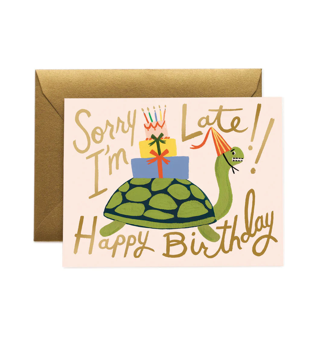 Turtle Belated Birthday Card by Rifle Paper Co
