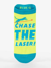 Load image into Gallery viewer, Chase The Laser Sneaker Socks by Blue Q