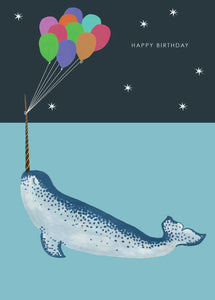 Narwhal Birthday Card by Hutch Cassidy