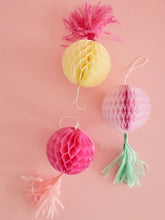 Load image into Gallery viewer, 3 Honeycomb Balls With Tassels by Rice dk
