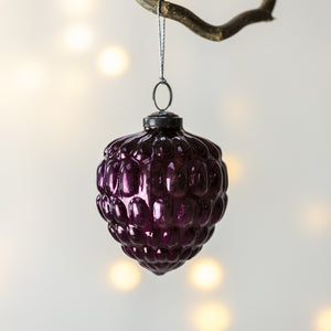 Merry Berry Glass Bauble Fuscia by Grand Illusion