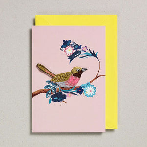 Iron On Patch Card - Bird on Branch, by Petra Boase