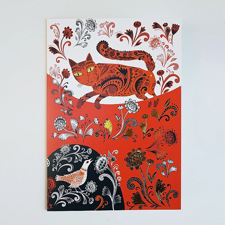 Kitty Greeting Card by Lush Designs
