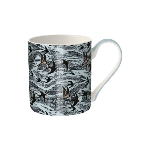 Angela Harding Fine Bone China Boxed Mug - Swallows And Sea