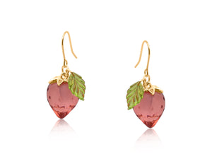 Yagoda Strawberry Drop Earrings - Gold