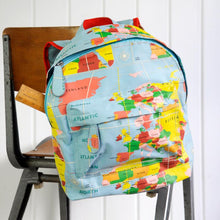 Load image into Gallery viewer, Mini Children’s Backpack World Map
