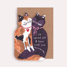 Load image into Gallery viewer, Nine Lives Cats Cards | Love Cards | Cat Anniversary Cards
