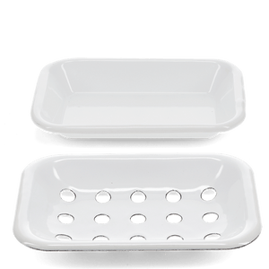 Enamel Soap Dish - White