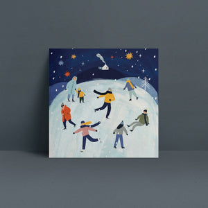 Oldfield Design Co Greeting Card - Ice Skating