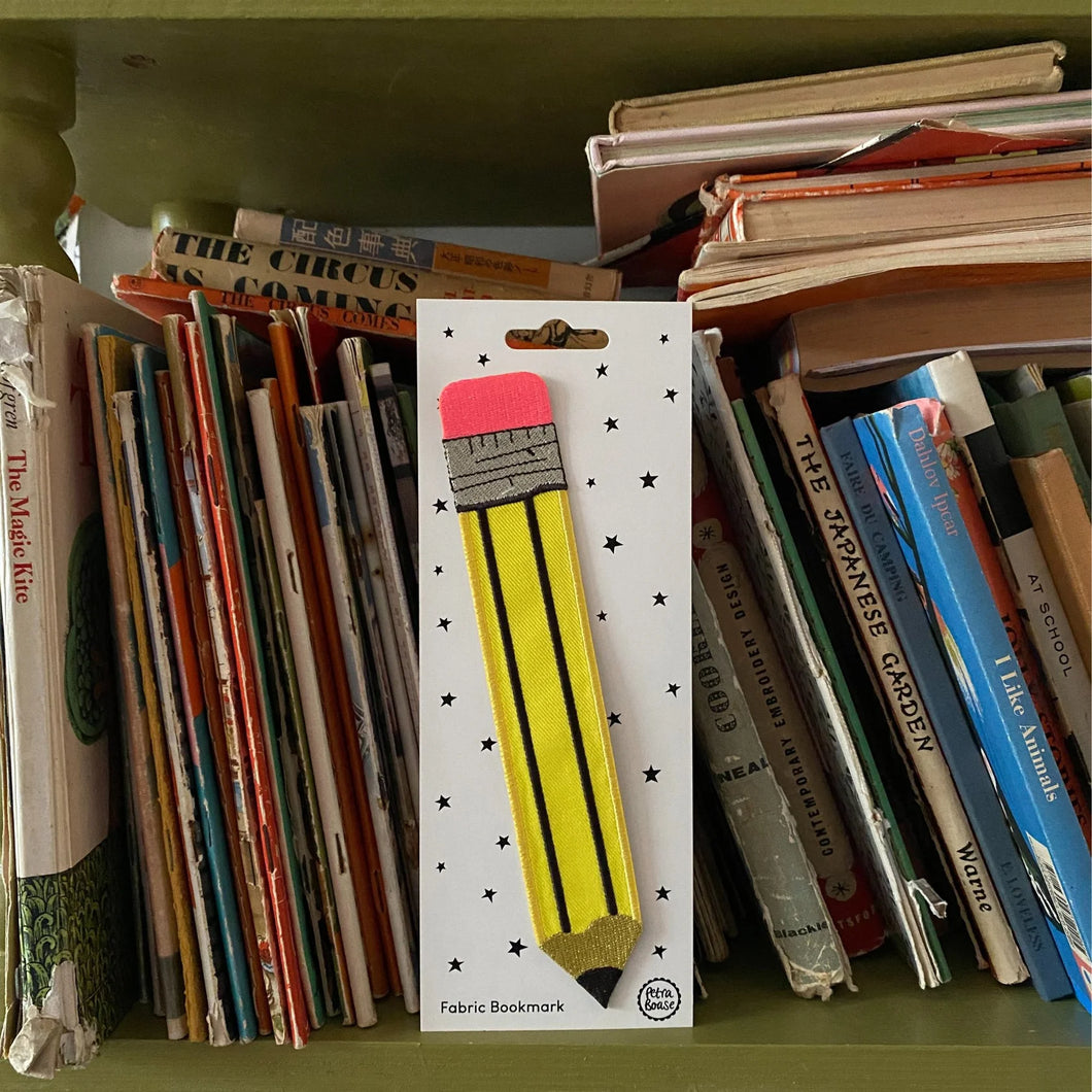 Petra Boase Fabric Bookmark - Yellow Pencil