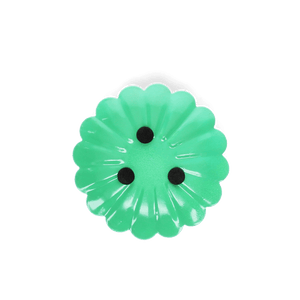 Enamel Flat Flower Candle Holder - Green