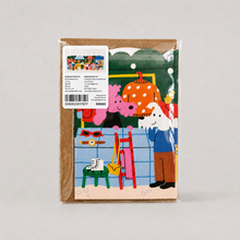 Load image into Gallery viewer, Flea Market Big Concertina Card by Isa Pirracas
